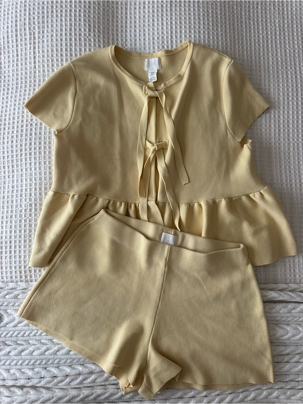 H&M Banana Yellow Knit Set